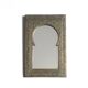 Rectangular Moroccan mirror in brass resembling a door, 1970s.