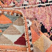 Soft Pink & Orange Rare Style Vintage Runner Rug, 91x359 Cm