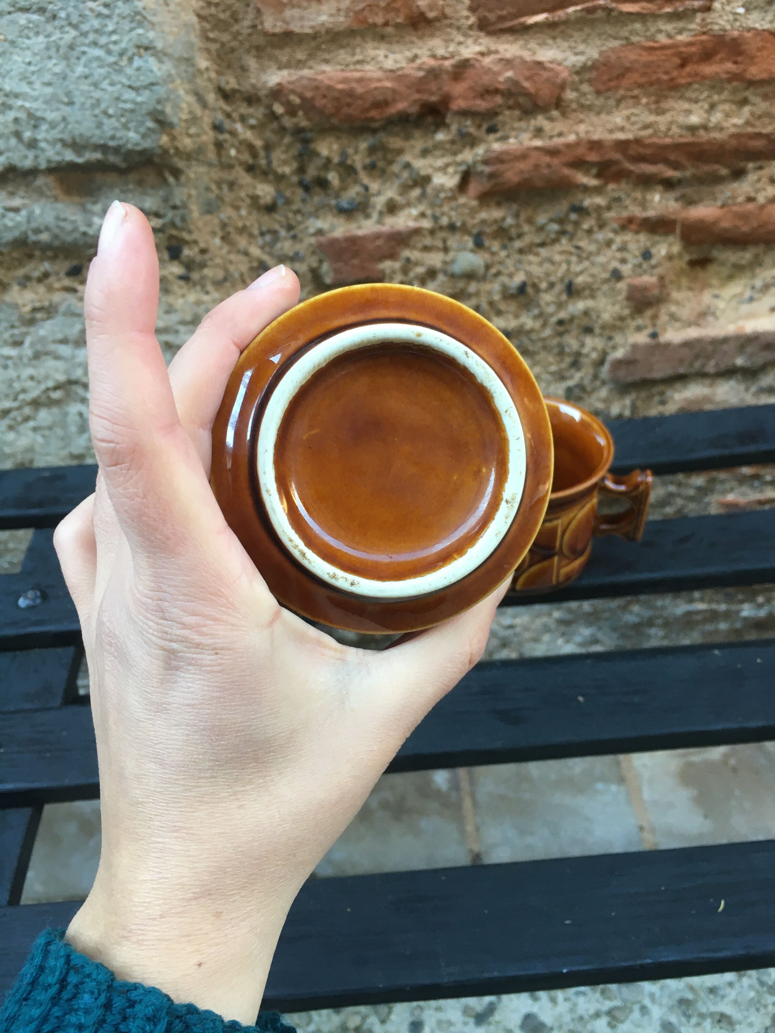 Two brown coffee cups