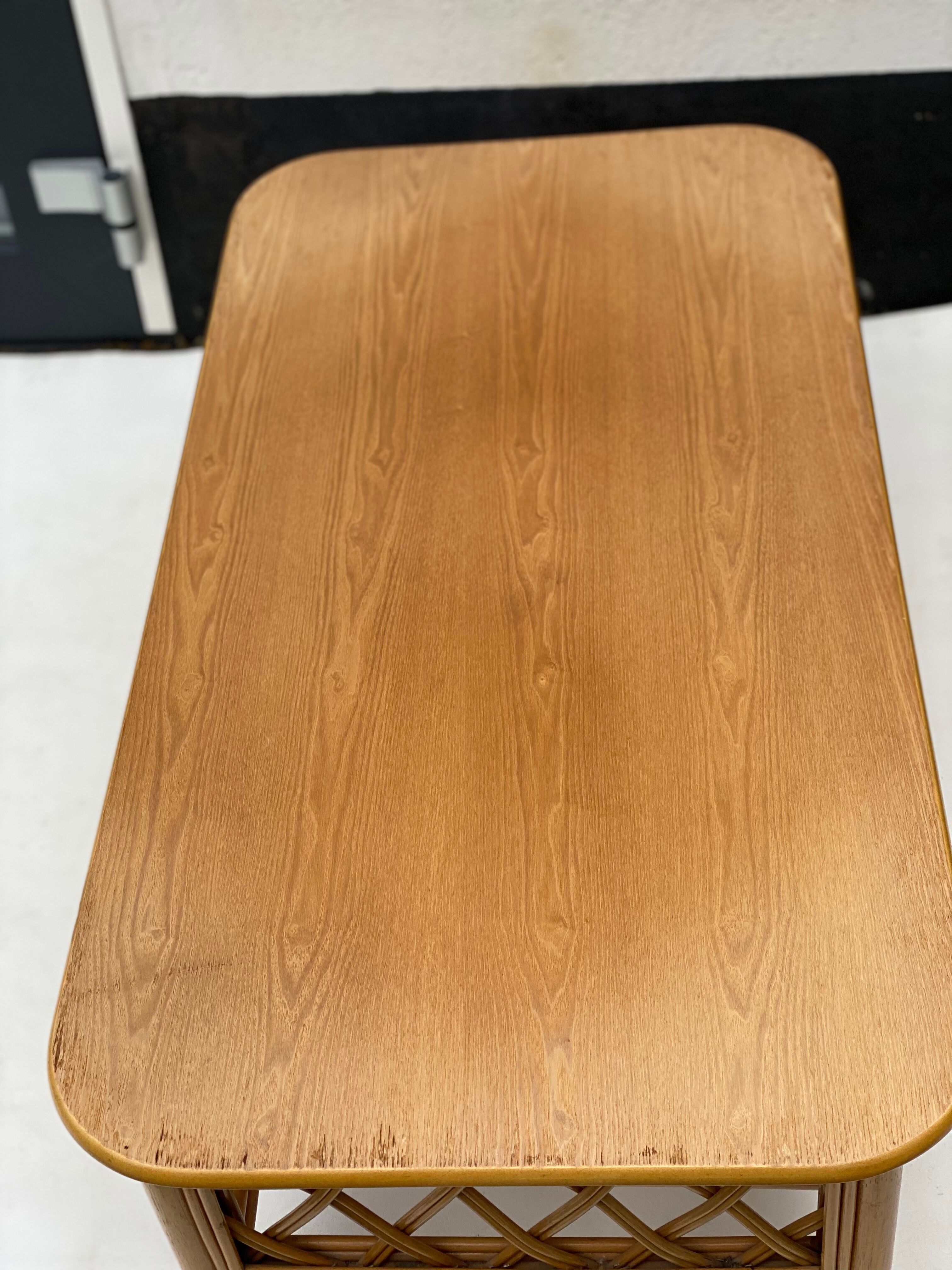 Bamboo Coffee Table with Pine Wood Top