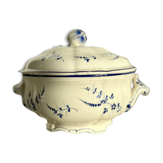 Vintage soup tureen Lunéville Keller & Guérin 19th century earthenware