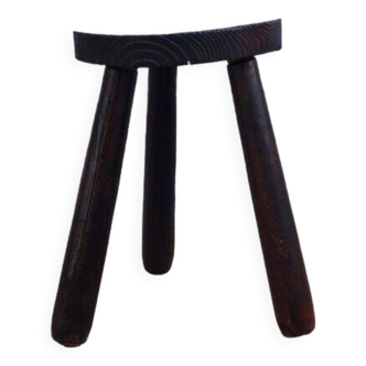 Solid wood tripod stool