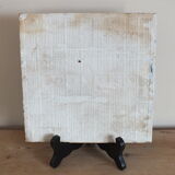 Old tile in Gien earthenware decoration hunting dog