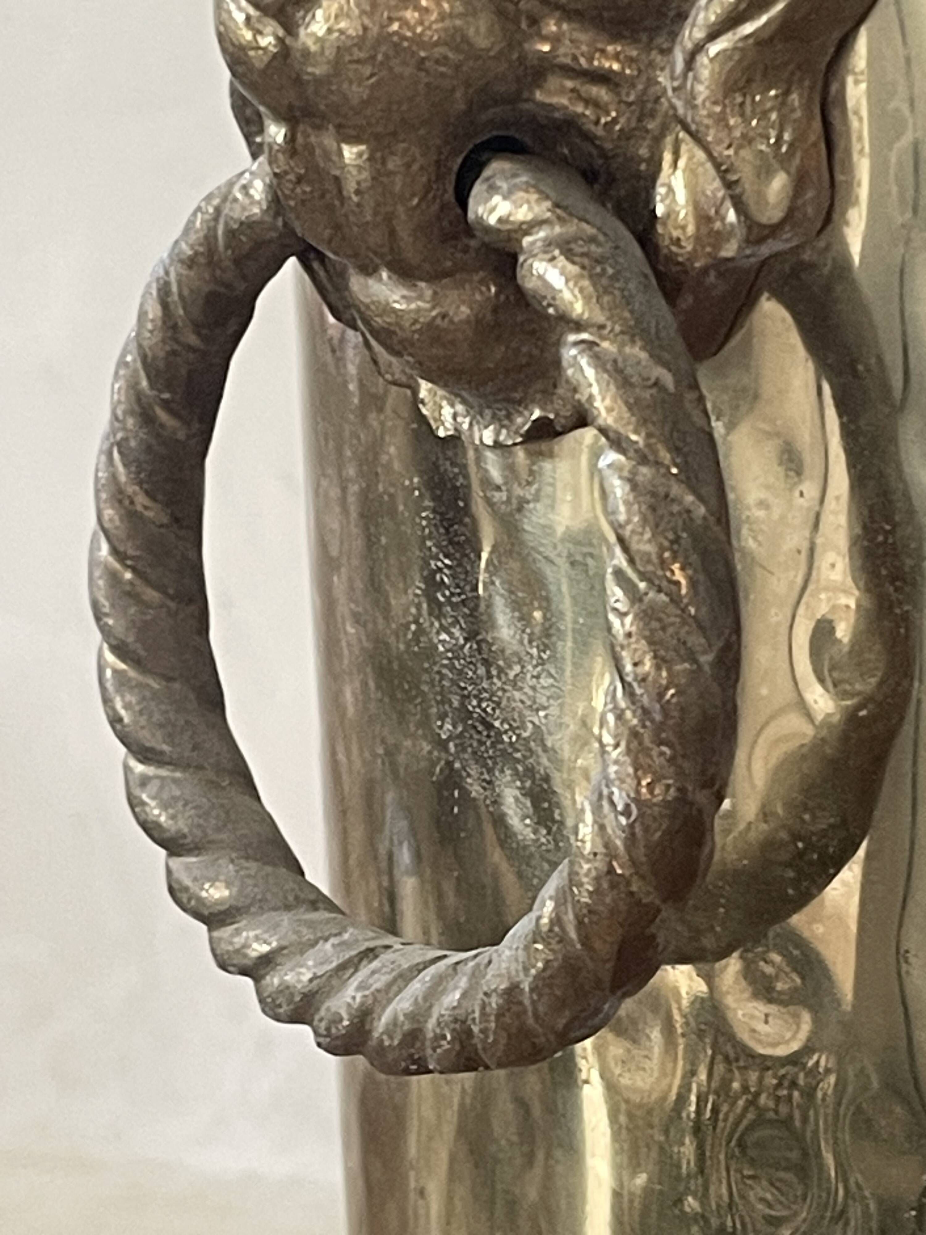 Antique brass umbrella stand