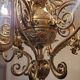 Gilded bronze chandelier 6 lights XIX th