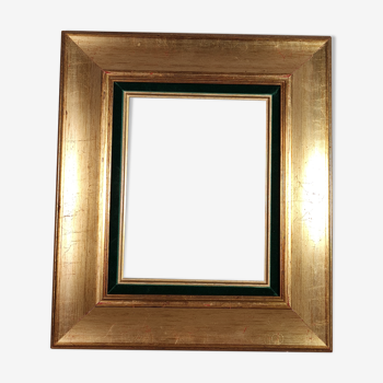 Frame inverted edges gilded wood with gold leaf 40x34.5 cm, foliage 24x18.9 cm