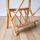 Rattan and bamboo magazine rack side table 1960