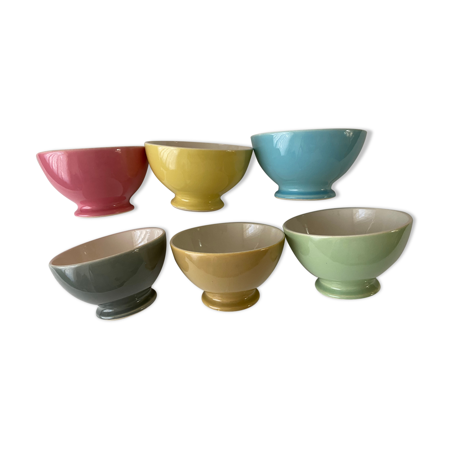 Set of 6 old Boch Brothers bowls