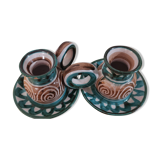 2 Handheld candlesticks design ceramic Robert Picault