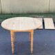 Louis Philippe extendable round dining table with shutters, renovated pine, 190cm
