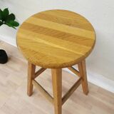 Tabouret de bar yougoslave en chêne, années 1980