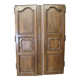 Pair of Louis XV walnut doors with medallion