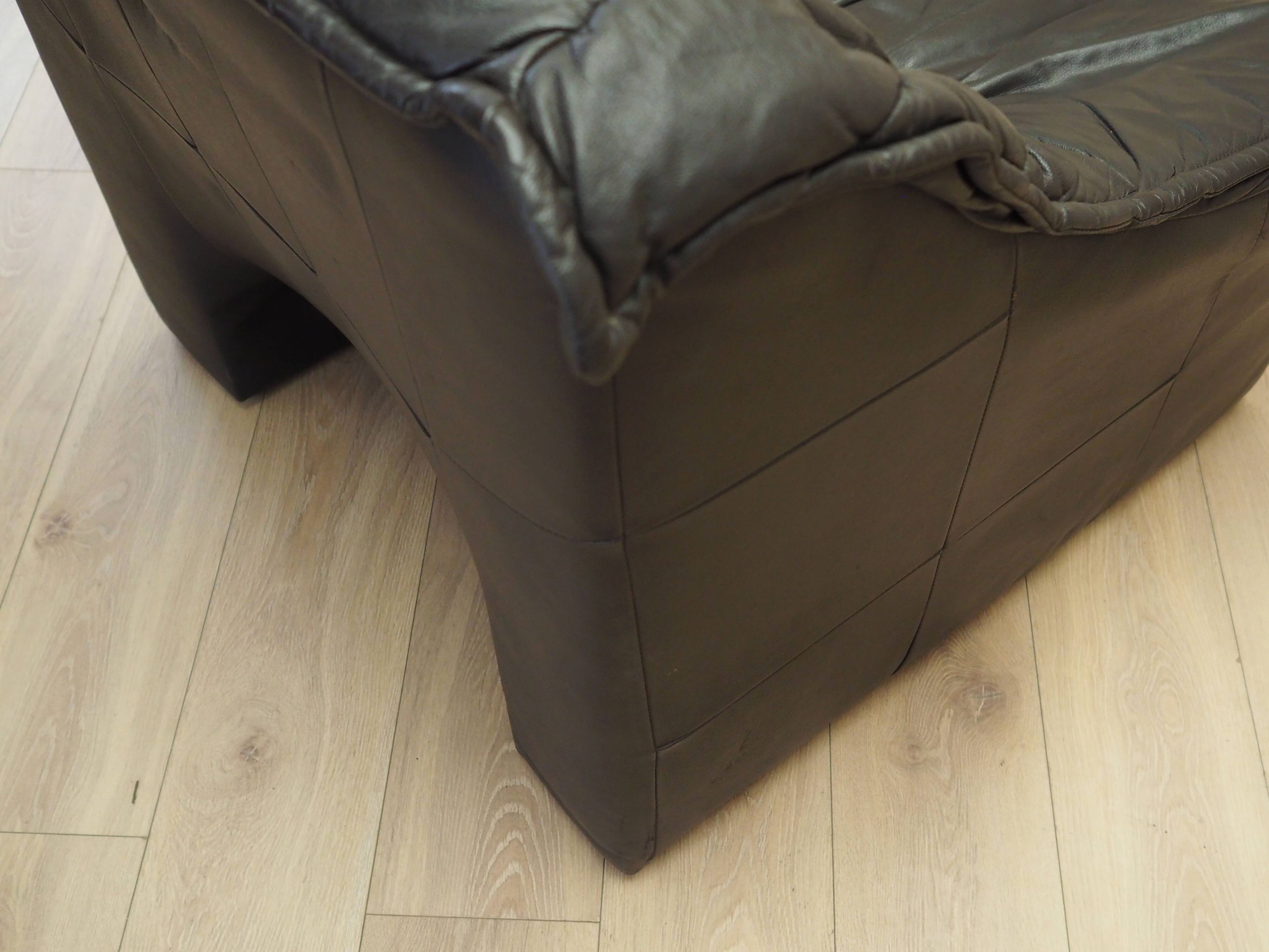 Leather armchair, Italian design, 1960s, production: Italy