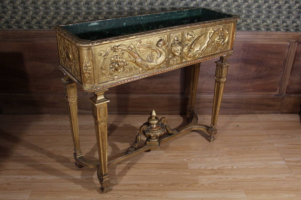 Jardinière en bois doré xixeme