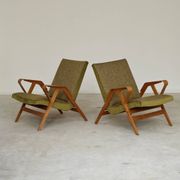 Pair of armchairs restored by Frantisek Jirak for Tatra Nabytok 1960