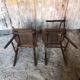 Pair of vintage Baumann western style wooden chairs #a326