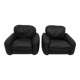 Pair of Piumotto Italian Leather Armchairs by Arrigo Arrighi for Busnelli,
