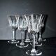 Set of 6 flared crystal wine glasses in Concorde Cerdagne style H15.2.