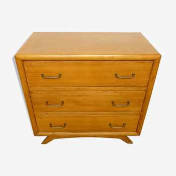 Dresser modernist 1950s to feet Compass 3 drawers vintage