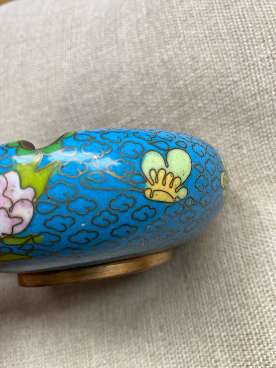 Cendrier émail cloisonné chinois
