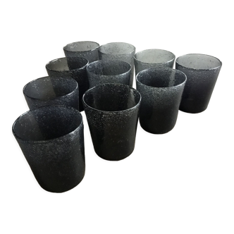 Set of 10 handcrafted glasses