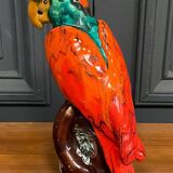 Perroquet Vallauris 1960 couleur dominante rouge
