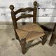 Pair of beech and straw chairs 1940