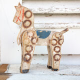 Old wooden horse toy