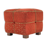 1940s Art Deco Cube Stool,Czechoslovakia