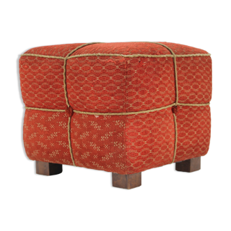 Tabouret Cube Art Déco des années 1940, Tchécoslovaquie