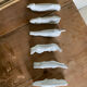 6 antique porcelain animal knife holders