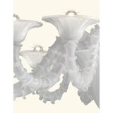 Contemporary White Rezzonico Glass Chandelier