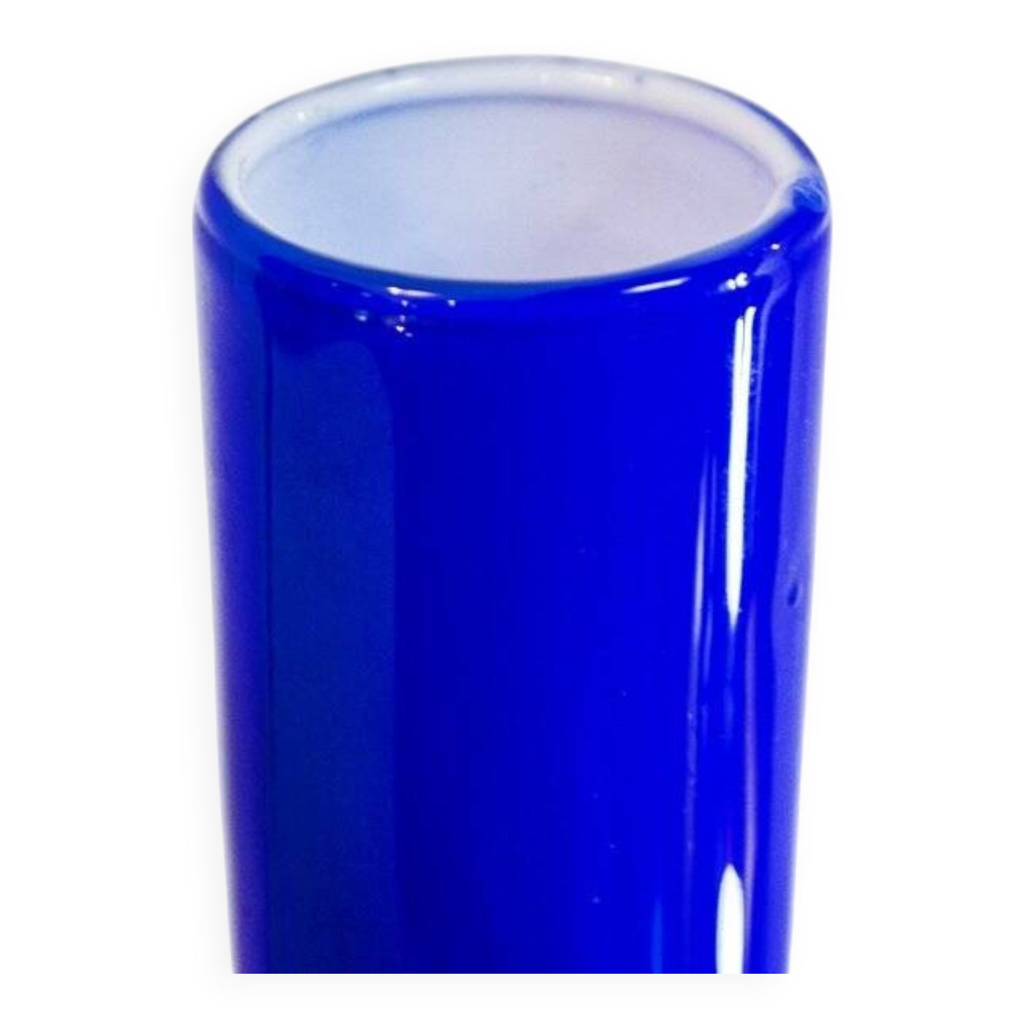 Vintage blue Murano glass vase by Vistosi, Italy, 1950s