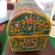 Indian wooden chest with wheels