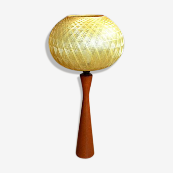 Lampe danoise en teck éditeur Esa vintage 1960