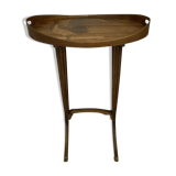 Lounge table rooster signed galle era art nouveau marquetry