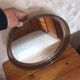 Round mirror syla 40 cm vintage old smoked plexiglass