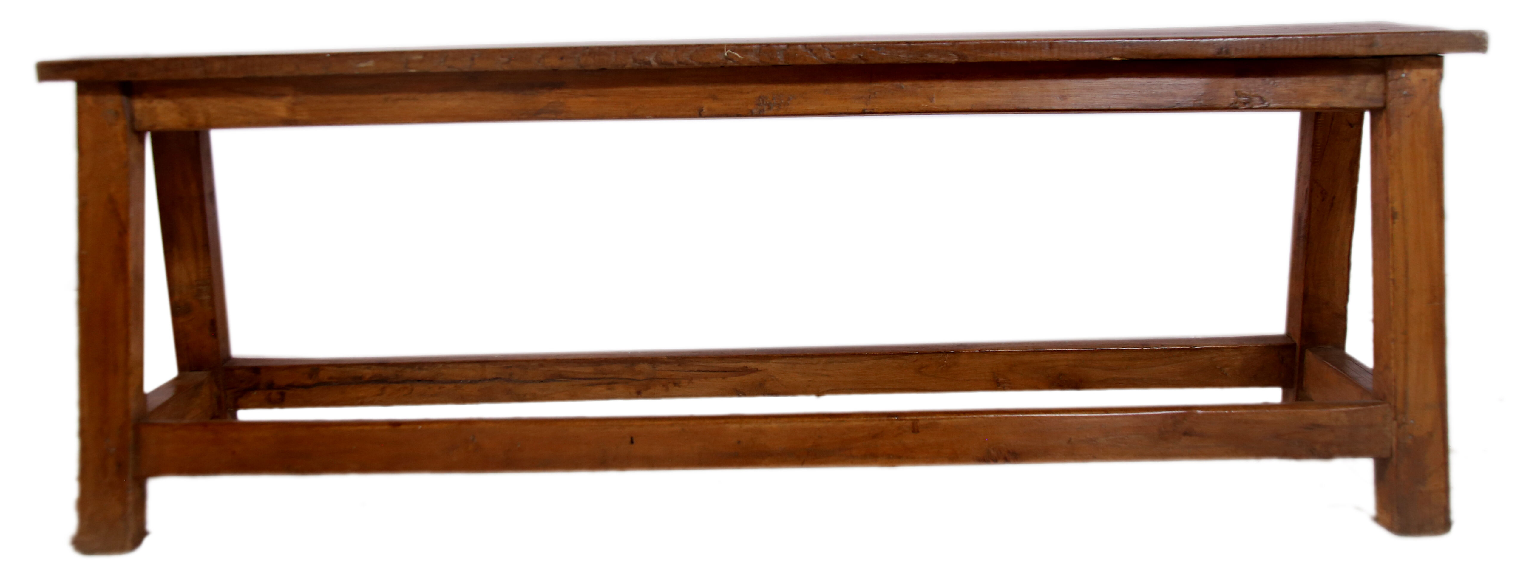 Ancient Burmese teak bench