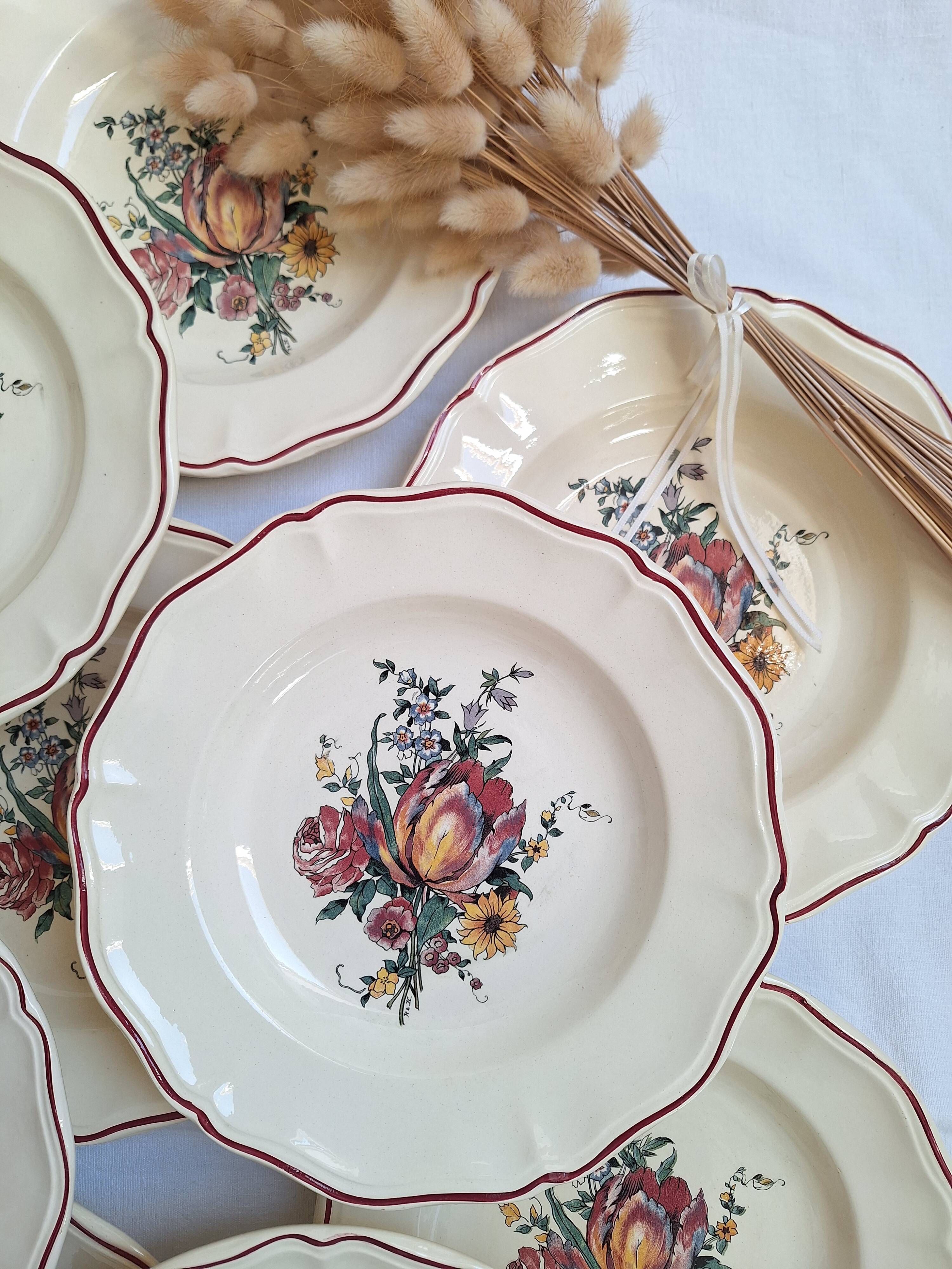 Deep plates Digoin Sarreguemines Model Loraine