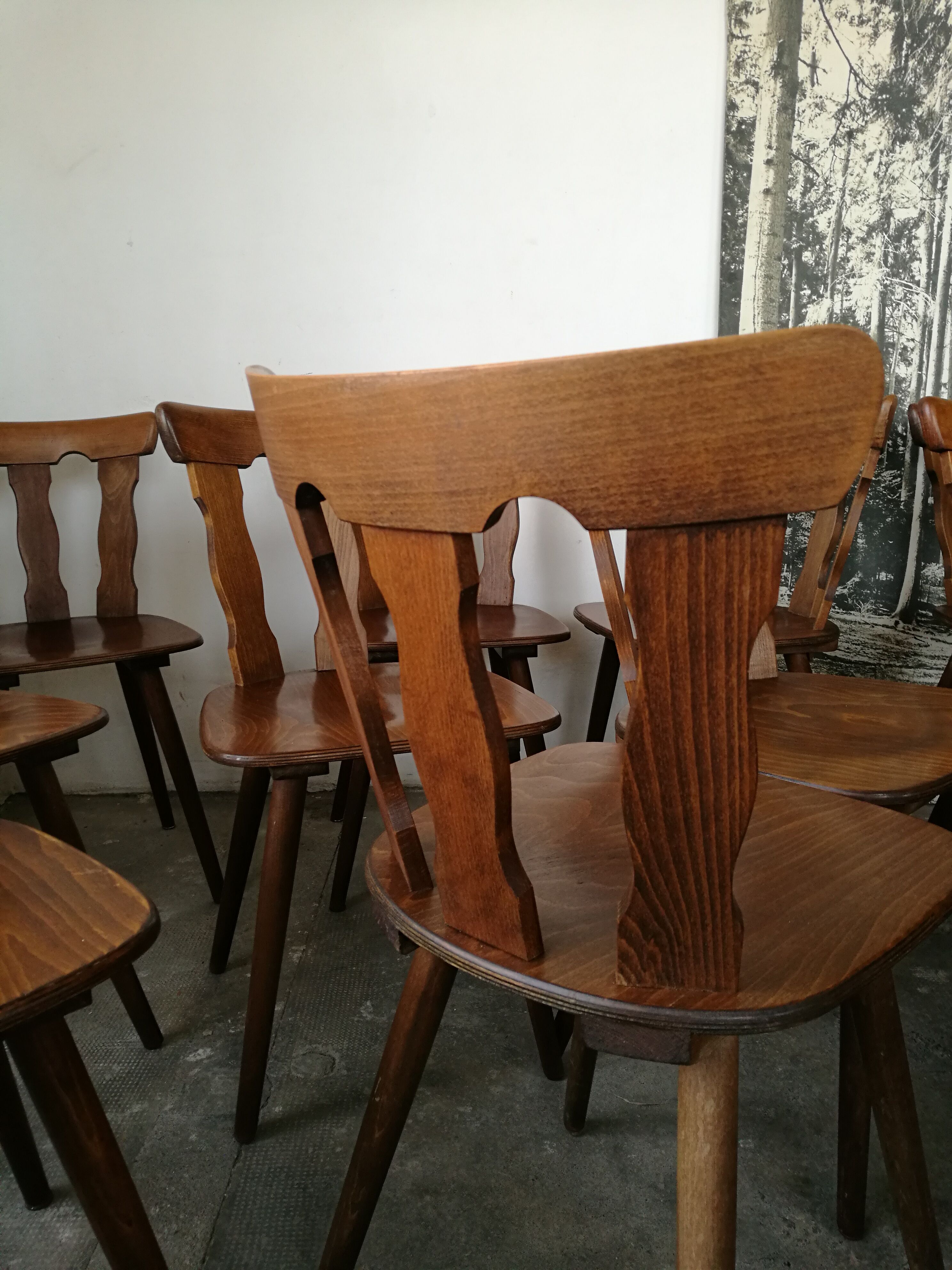 Set of 12 bistro chairs