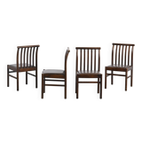 Suite of 4 chairs by Isamu Kenmochi, Akita Mokko, Japan 1970