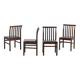 Suite of 4 chairs by Isamu Kenmochi, Akita Mokko, Japan 1970