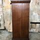 Bedside night table 19th century wood row of beads + black marble top #a637