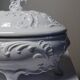 Vintage Baroque style white Italian earthenware candy dish