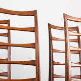 Series of 4 danish chairs in teck, model Liz of Designer Niels Kofoed 1960