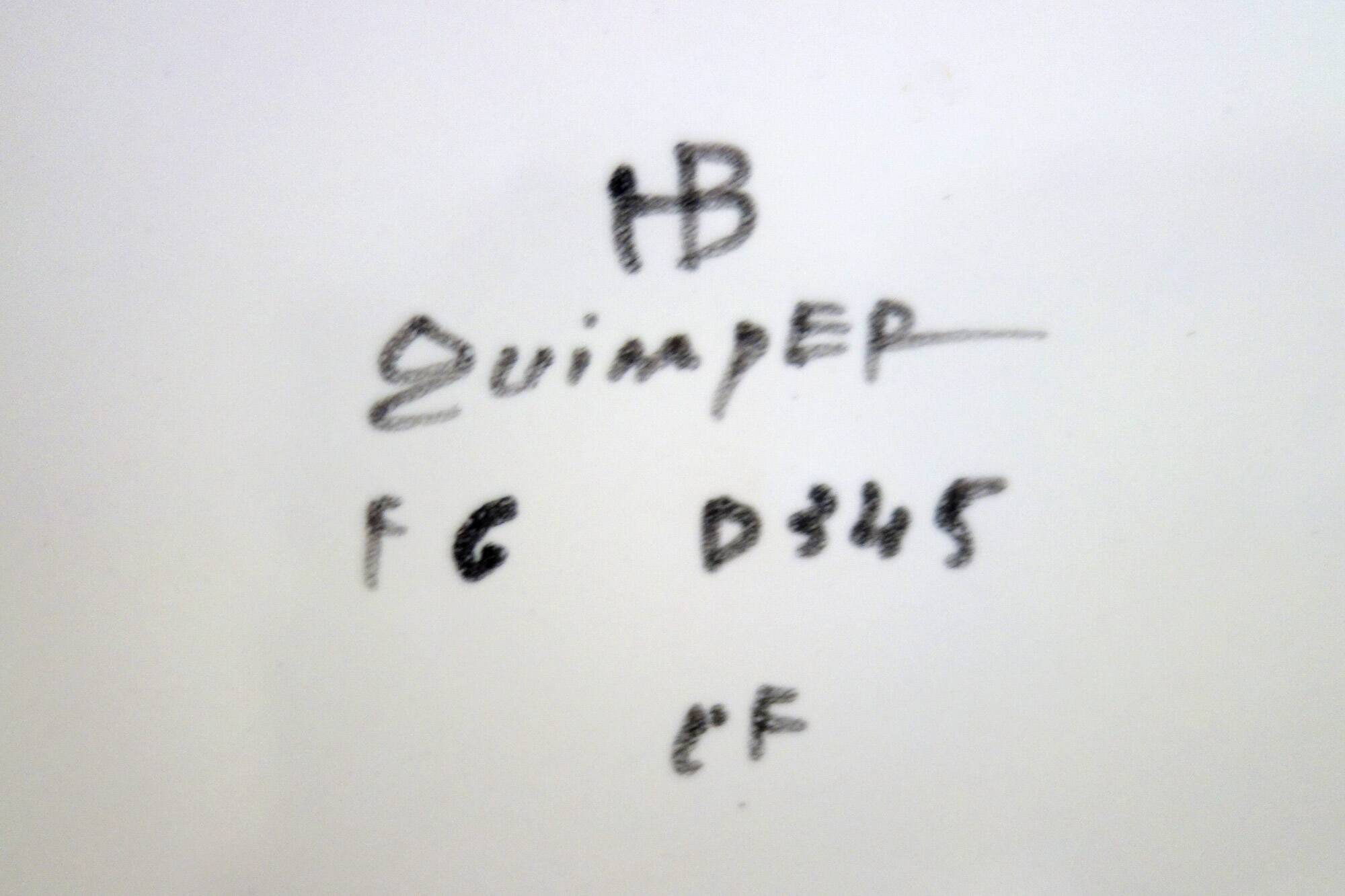 HB Henriot Quimper earthenware plate 1950s