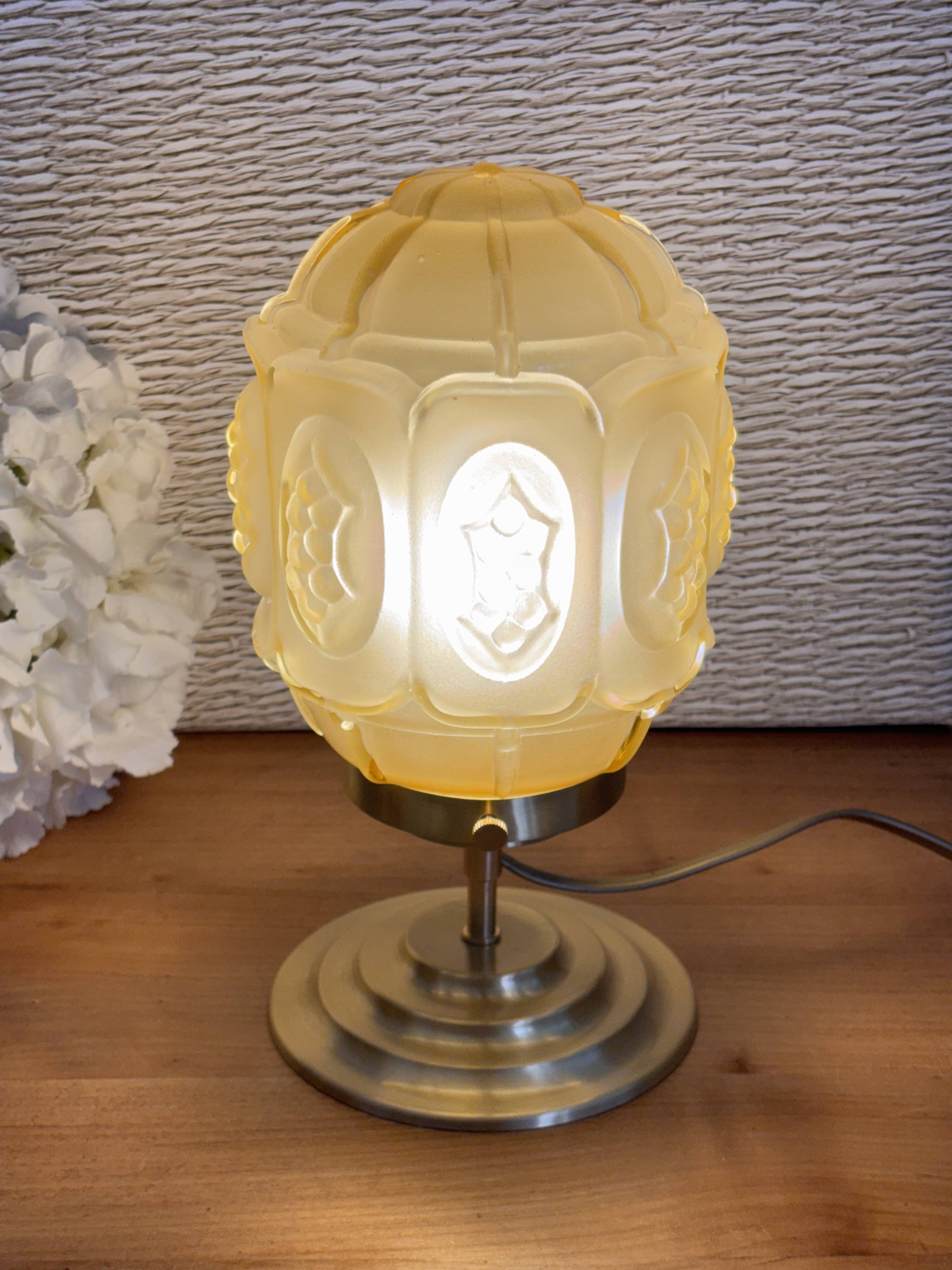 Yellow Opaline Lamp