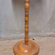 Vintage Wooden Floor Lamp with Pleated Shade, 1970s