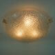 vintage kaiser ice glass ceiling LAMP flush mount 60/70's relief surface