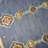 Handmade antique Indian Dhurri kilim 5.7' x 8.8' (174cm x 268cm) 1930s - 1B533